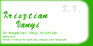krisztian vanyi business card