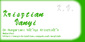 krisztian vanyi business card
